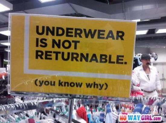 funny joke return underwear